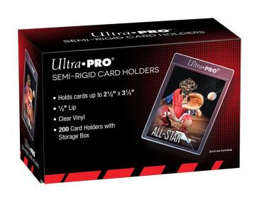 ultra pro plastic card sleeves Ultra Pro: Semi-Rigid Card Holders 200ct