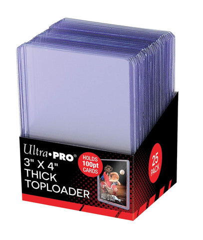 Ultra Pro - 3"x4" Thick 100PT Toploader - 25 pack - Hobby Addicts