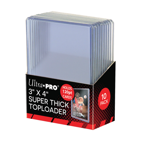 Ultra Pro - 3"x4" Super Thick 120PT Toploaders - 10 pack