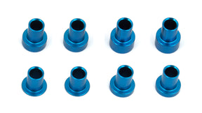 Team Associated B6 caster hat bushings, RC car parts with black and metal components for improved steering performance.