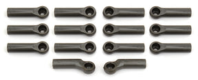 Team Associated RC10B6 ballcups (91722) for remote control car, close-up of black plastic components with detailed textures.