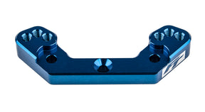 Team Associated RC10B6.2/3/4 front rear ball stud mount with +2mm offset, shown attached to RC model chassis.