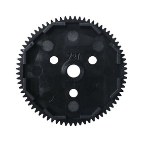 Team Associated Octalock 72T 48P spur gear for RC cars, showing a metal gear with gear teeth and brand logo.