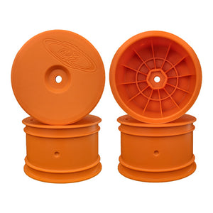 DE Racing: Speedline Buggy Front Wheels for TLR 22X-4 & EB410 (Orange)