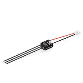 Hobbywing EZRUN Mini28 ESC for 1/28 scale RC car, compact electronic speed controller with wiring and connectors visible.