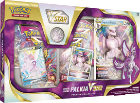 Pokemon Palkia VSTAR card from the Dialga/Palkia VSTAR Premium Collection, featuring artwork of Origin-Forme Palkia in the Pokémon trading card set.