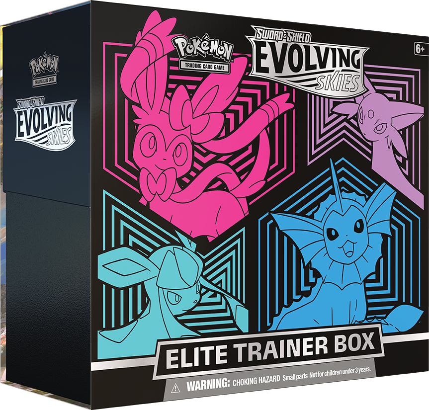 Pokmon: Evolving Skies Elite Trainer Box | Hobby Addicts Pokmon: Evolving Skies Elite Trainer Box | Hobby Addicts