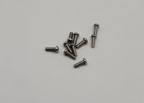 Reflex Racing RX28-025 M2x6mm button head screws for RC car parts, showing close-up of shiny metal screws on a white background.