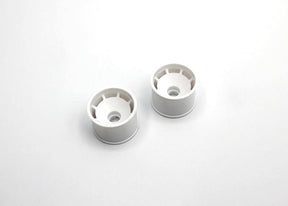Reflex Racing RX600R14W white speed dish rear wheel for RC cars, featuring a 14mm axle and aerodynamic design.
