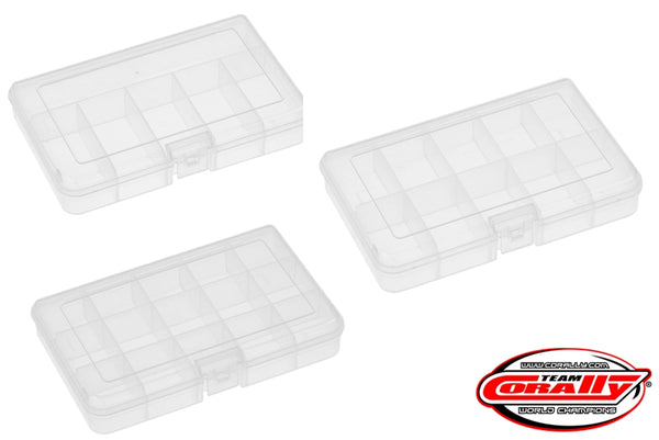 Team Corally - (3) Medium Parts Boxes - 165 x 112 x 31mm - Hobby Addicts