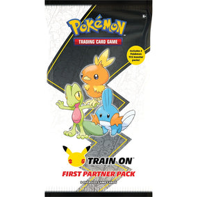 Pokémon First Partner Pack Hoenn featuring Pokémon TCG cards, including iconic Hoenn-region Pokémon in a colorful display.