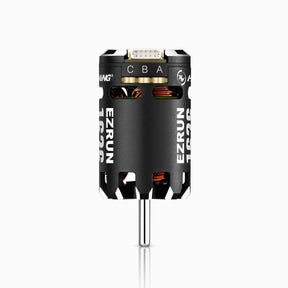 Hobbywing EZRUN 1626 Sensored RC car motor with 5000KV, showing the compact black and silver motor with wiring connections.
