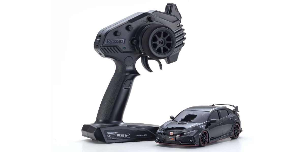 Kyosho - Mini-Z - MA-020 AWD Readyset - Honda Civic Type R (Crystal Black Pearl) 32613BK