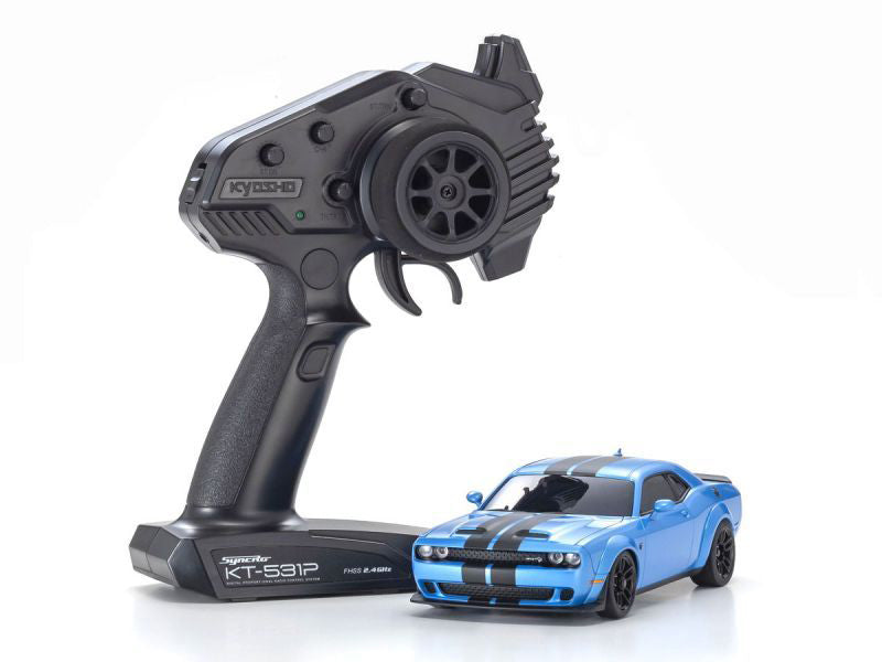 Kyosho: Mini-Z MA-020 AWD Readyset, Dodge Challenger SRT Hellcat Redeye (B5 Blue) 32621BL