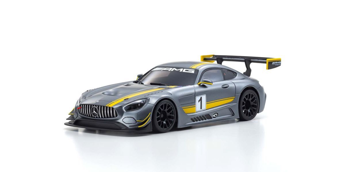 Kyosho - Mini-Z Autoscale body - Mercedes-AMG GT3 (Gray/Yellow) MZP247GY