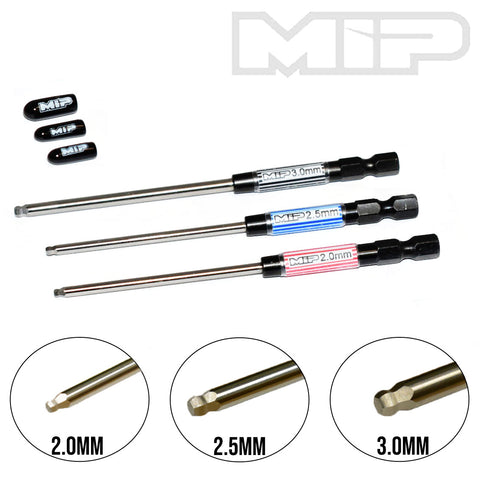 MIP Speed Tip Ball Hex Driver Wrench Set, Metric (3), 2.0mm, 2.5mm, & 3.0mm (#9516)