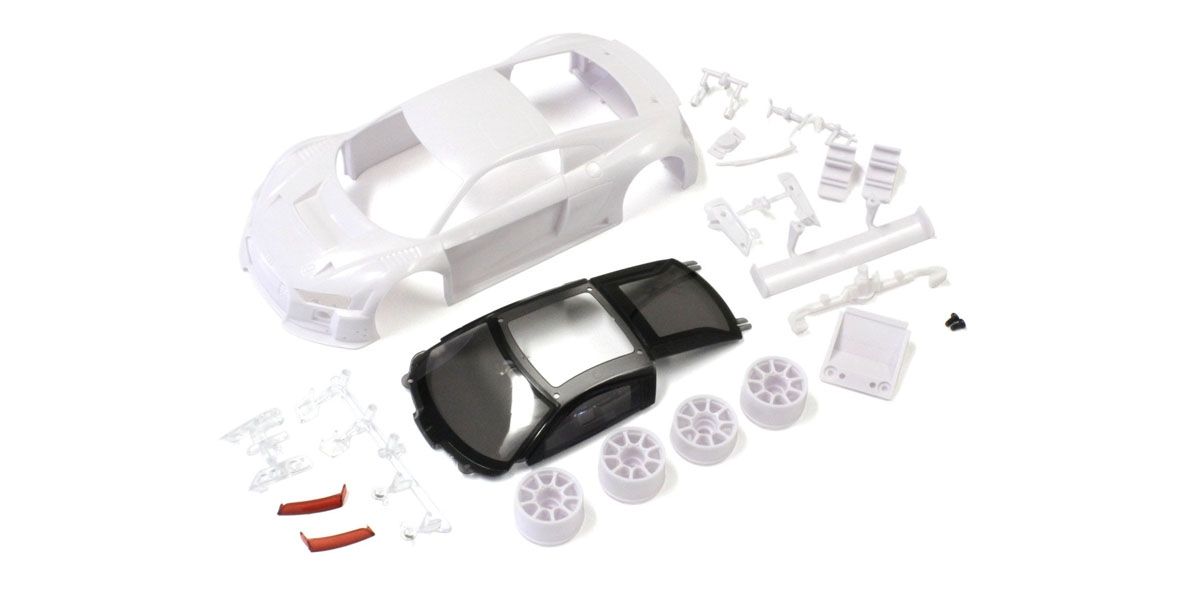 Kyosho - Mini-Z Autoscale body - Audi R8 LMS 2015 White body set (w/Wheels) MZN189