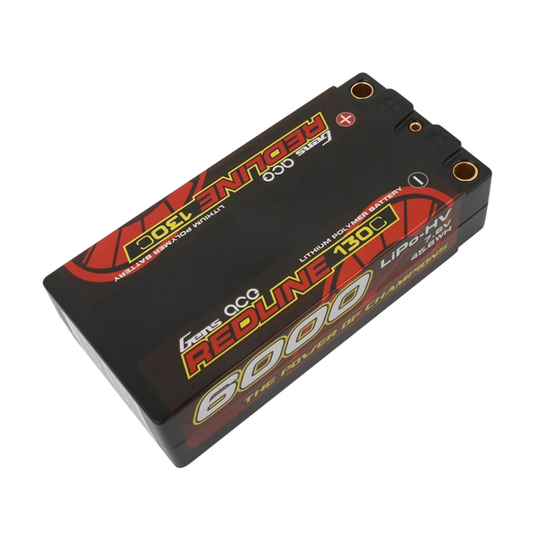 Gens Ace - Redline Series 6000mAh 7.6V 130C 2S2P - HV Hard Case Shorty Lipo Battery - Hobby Addicts