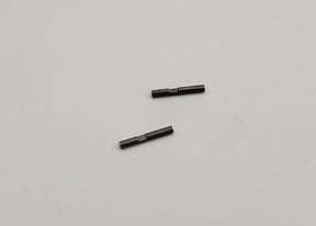 Reflex Racing RX28-015 hardened steel upper arm hinge pins for RC car parts, showing close-up of metal pins on a racing RC vehicle.